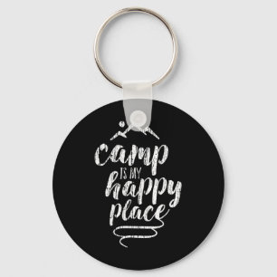 Camp Is My Happy Place - Camping Mountains Shirt Key Ring