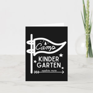 Camp Kindergarten Teacher Funny Camper Camps Campi Card