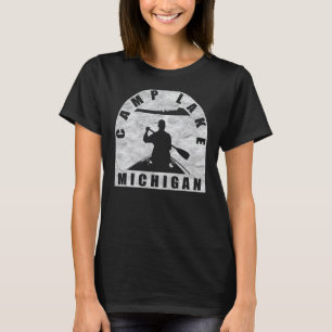Camp Lake Canoeing Michigan T-Shirt