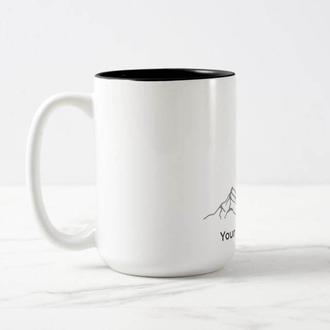 Camp Life brand name Typography coffee mug (Left)