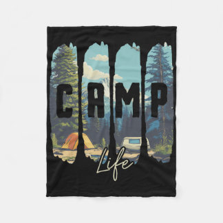 Camp Life  Fleece Blanket