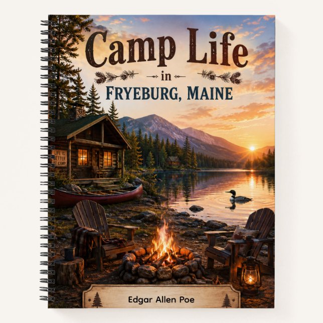 Camp Life in Fryeburg Maine Personalised Notebook (Front)