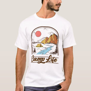 Camp Life Mountain Camping T-Shirt