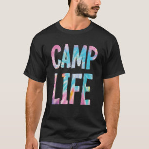 Camp Life Tie Die Summer Top for Girls Summer Camp