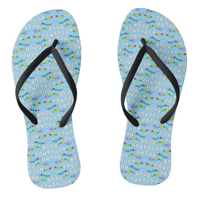 Camp Mataponi Friendship Bracelet Flip Flops (Footbed)