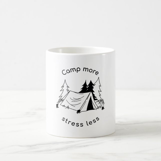 Camp more stress less  coffee mug (Center)