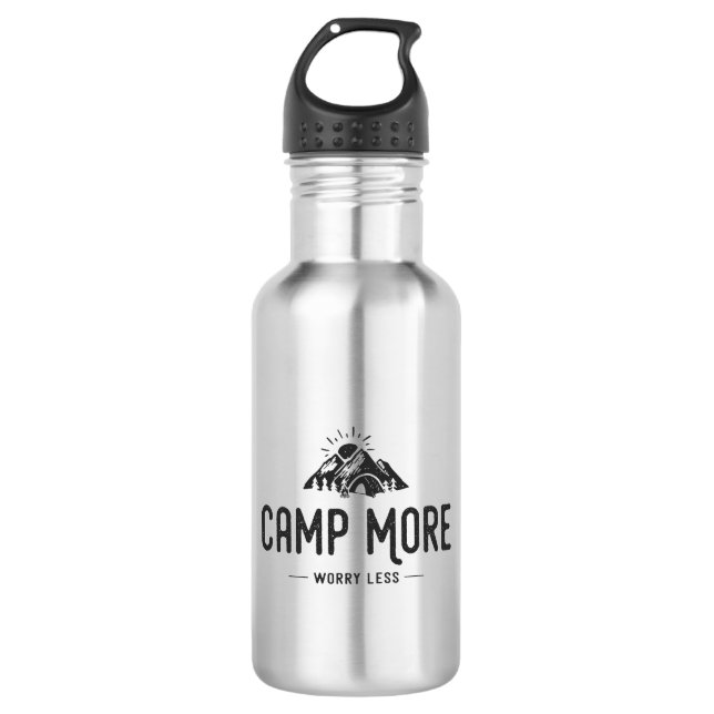 Camp More Worry Less 532 Ml Water Bottle (Front)