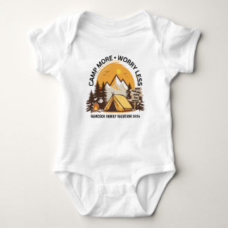 Camp More Worry Less Camp Baby Bodysuit