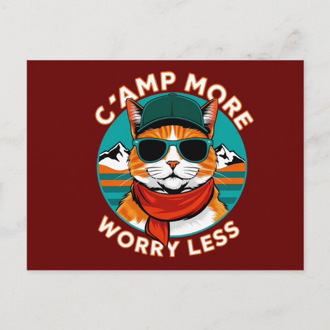 Camp More Worry Less Postcard (Front)