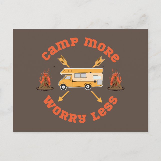 Camp More worry Less Postcard (Front)