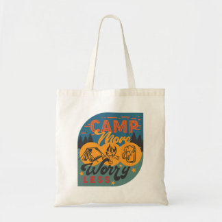 Camp More Worry Less Tote Bag