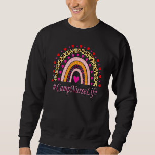 Camp Nurse Leopard Rainbow Nurse's Week Sweatshirt