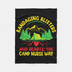 Camp Nurse Medical Medicine Nursing Camping Crew C Fleece Blanket