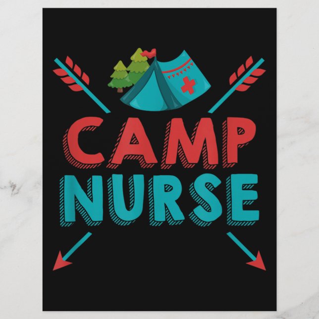 Camp Nurse Nursing RN Appreciation Camping Flyer (Front)