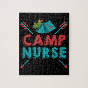 Camp Nurse Nursing RN Appreciation Camping Jigsaw Puzzle