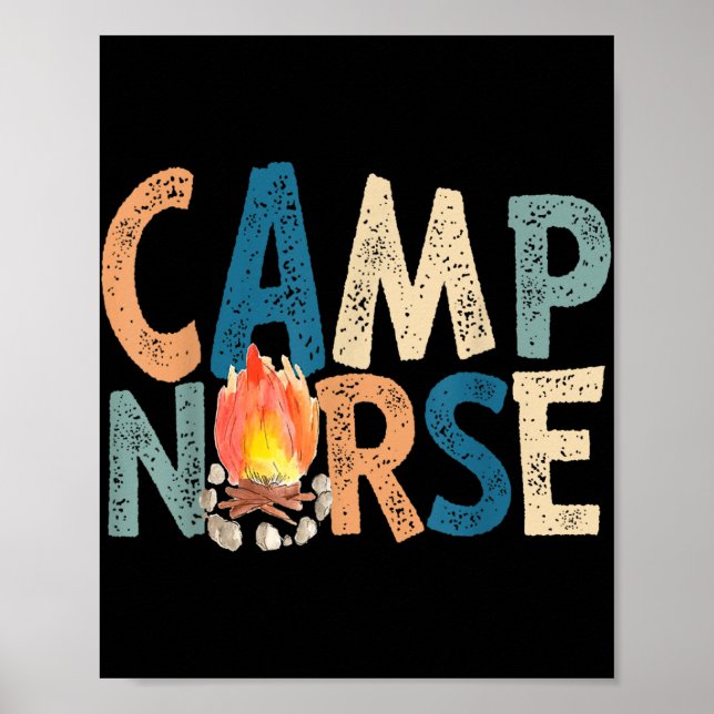 Camp Nurse Retro  Poster (Front)