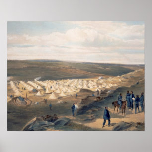 Camp of the Naval Brigade, plate from 'The Seat of Poster