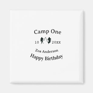 Camp one happy birthday name date campingadventure magnet