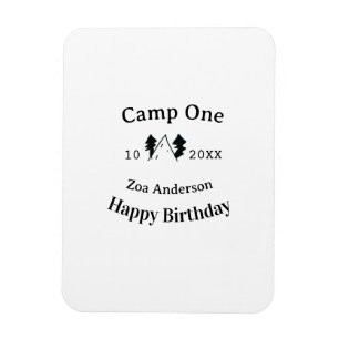 Camp one happy birthday name date campingadventure magnet