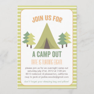 Camp Out. Birthday Invitation