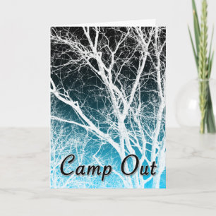 camp out party : ghost tree invitation