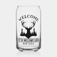 Camp Outdoors Deer Personalised Family Cabin Name