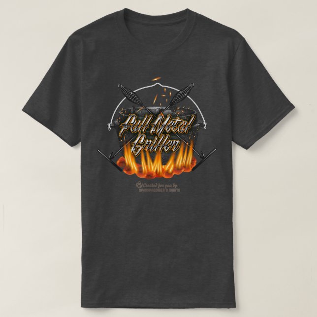 Camp Oven Design Full Metal Griller Dutch Oven  T-Shirt (Design Front)