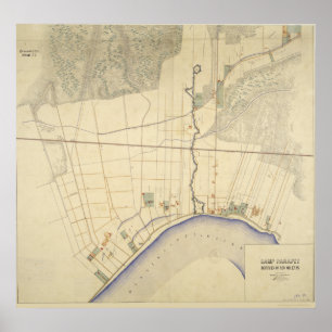 Camp Parapet Louisiana Map 1863-64 Poster