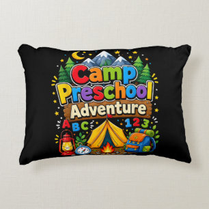 Camp Preschool Adventure Back to School First Day Decorative Cushion