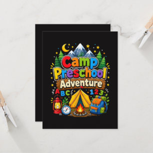 Camp Preschool Adventure Back to School First Day Invitation