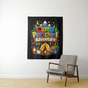 Camp Preschool Adventure Back to School First Day Tapestry