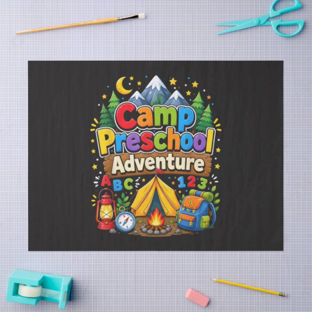 Camp Preschool Adventure Back to School First Day Tissue Paper (Craft)