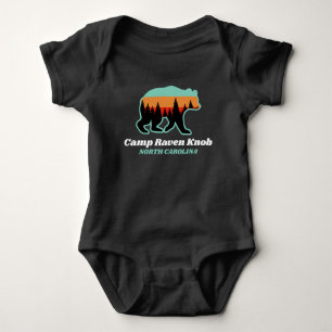 Camp Raven Knob North Carolina Bear Retro  Baby Bodysuit