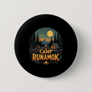 Camp Runamok Funny Camping Cabin Outdoor Adventure 6 Cm Round Badge