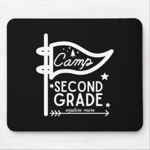Camp Second Grade Camping Teacher 2nd Grade Back T Mouse Pad