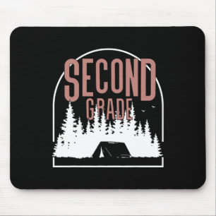 Camp Second Grade Camping Teacher 2nd Grade Back T Mouse Pad