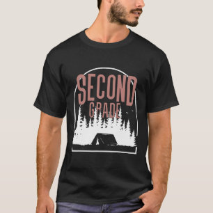 Camp Second Grade Camping Teacher 2nd Grade Back T T-Shirt