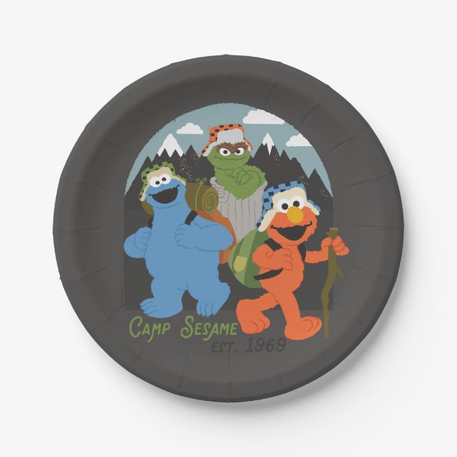 Camp Sesame Street EST. 1969 Paper Plate (Front)