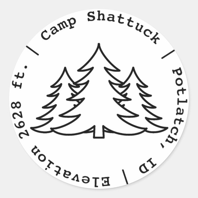 Camp Shattuck - Stamp Stickers (Front)