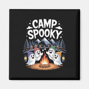 Camp Spooky Halloween Camping Hiking Men Women Kid Magnet