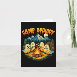 Camp Spooky Summerween Summer Halloween Cute Ghost Card