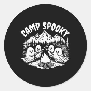 Camp Spooky Summerween Summer Halloween Cute Ghost Classic Round Sticker