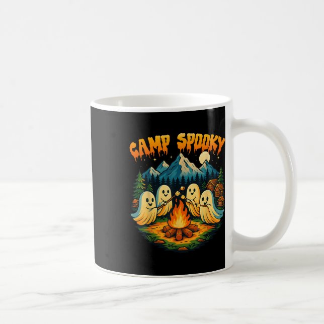 Camp Spooky Summerween Summer Halloween Cute Ghost Coffee Mug (Right)