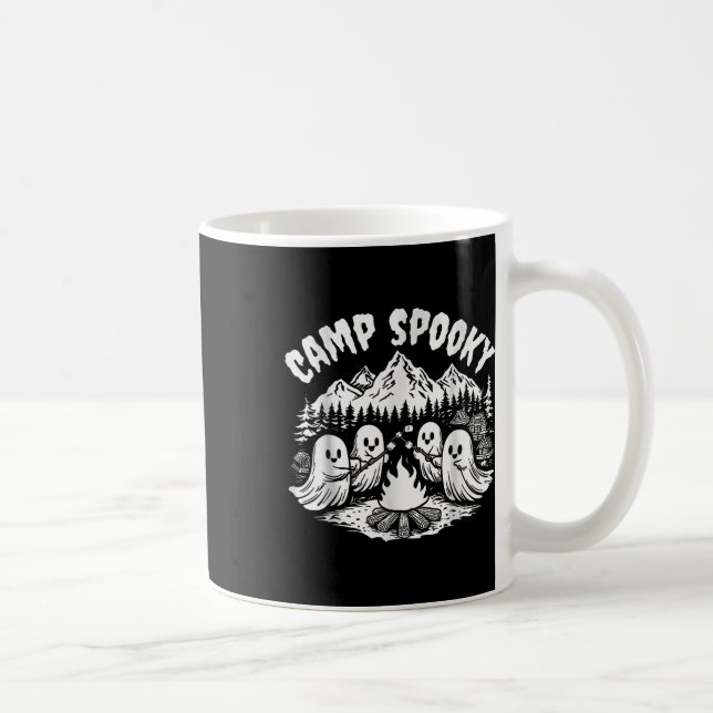 Camp Spooky Summerween Summer Halloween Cute Ghost Coffee Mug (Right)