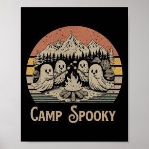 Camp Spooky Summerween Summer Halloween Cute Ghost Poster