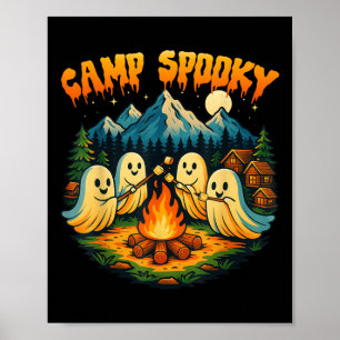 Camp Spooky Summerween Summer Halloween Cute Ghost Poster