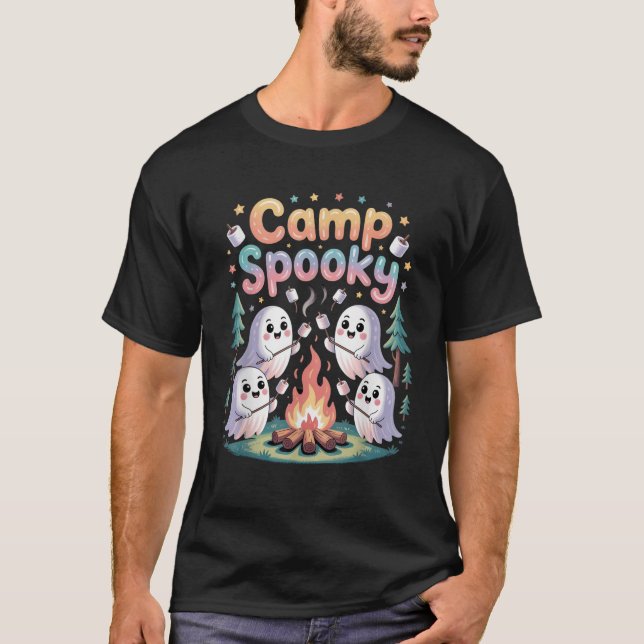 Camp Spooky Summerween Summer Halloween Cute  T-Shirt (Front)
