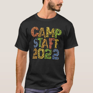 Camp Staff 2022 Leopard Print Host Summer Counselo T-Shirt