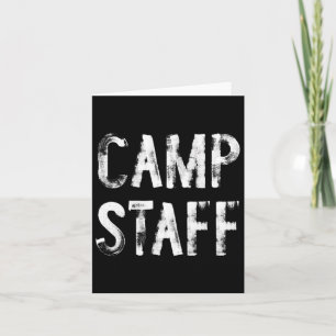 Camp Staff Counsellor Camping  Card