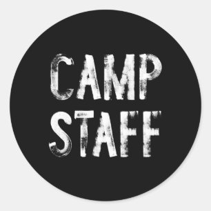 Camp Staff Counsellor Camping Classic Round Sticker